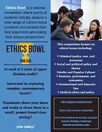 Ethics Bowl flyer